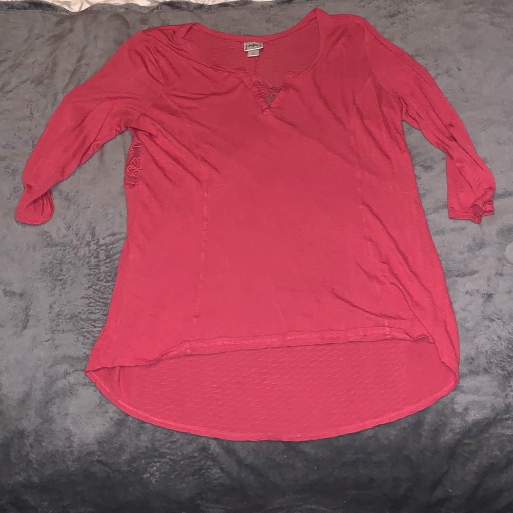 Buckle 3/4 Sleeve Blouse